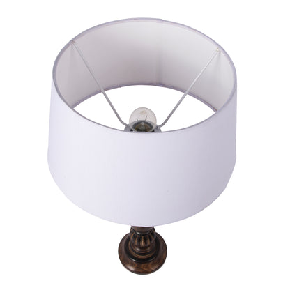 Homesake® Classic Victorian Black Wood Table Lamp with Shade for Home Decor, Living Room, Bedroom, Festive Decor