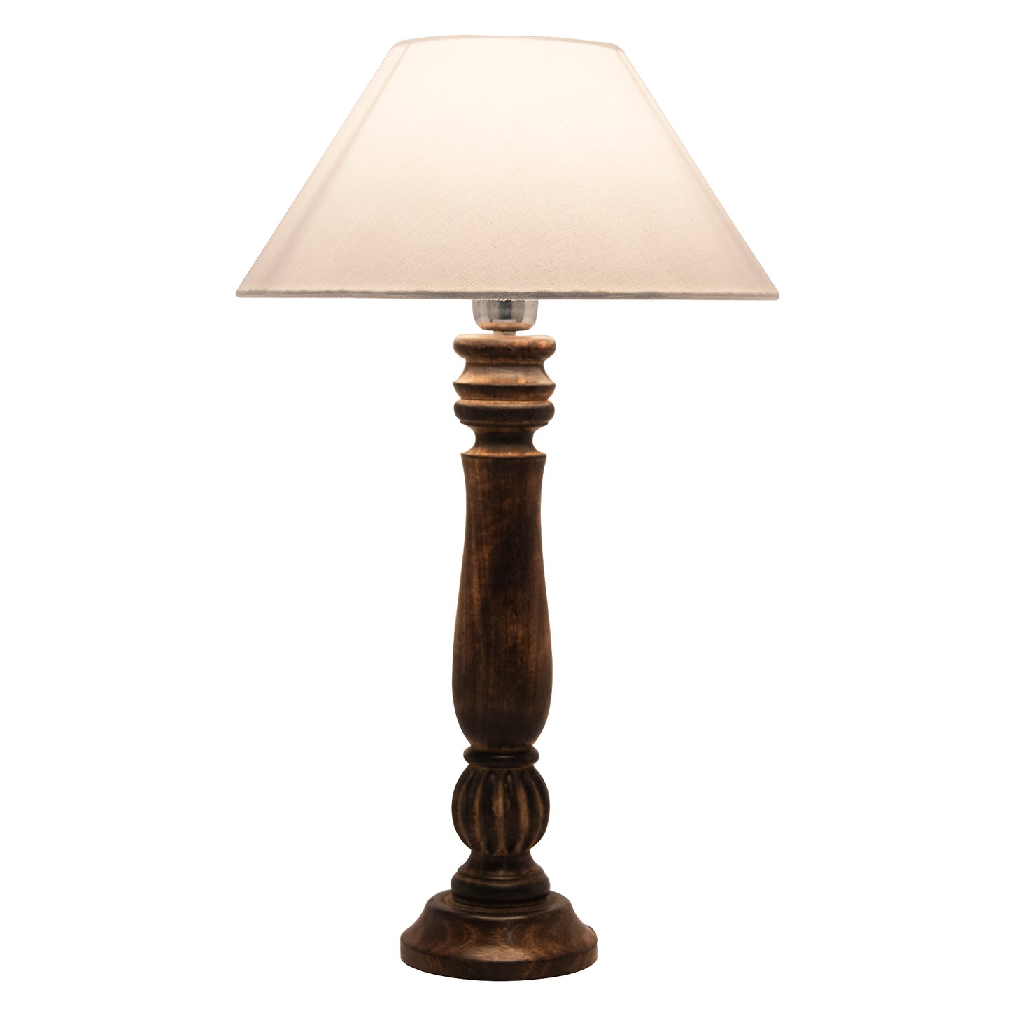 Homesake® Classic Victorian Black Wood Table Lamp with Shade for Home Decor, Living Room, Bedroom, Festive Decor