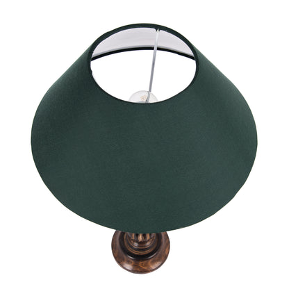 Homesake® Classic Victorian Black Wood Table Lamp with Shade for Home Decor, Living Room, Bedroom, Festive Decor