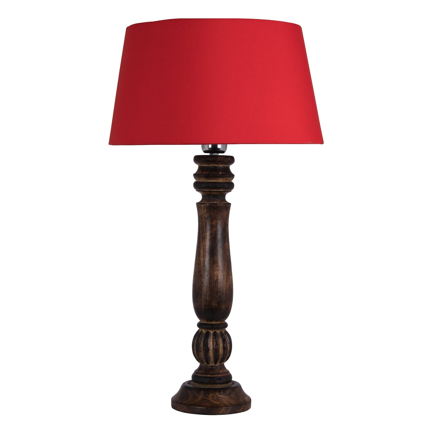 Homesake® Classic Victorian Black Wood Table Lamp with Shade for Home Decor, Living Room, Bedroom, Festive Decor