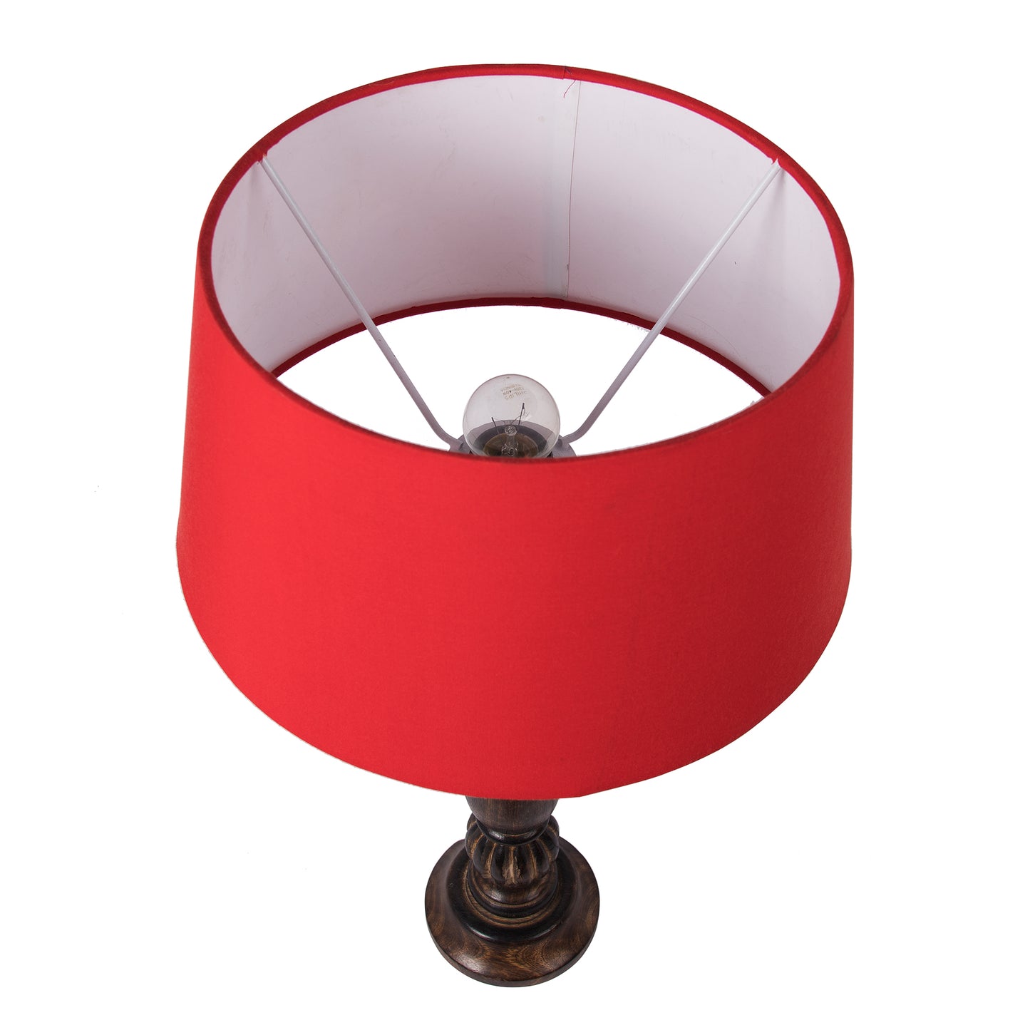 Homesake® Classic Victorian Black Wood Table Lamp with Shade for Home Decor, Living Room, Bedroom, Festive Decor