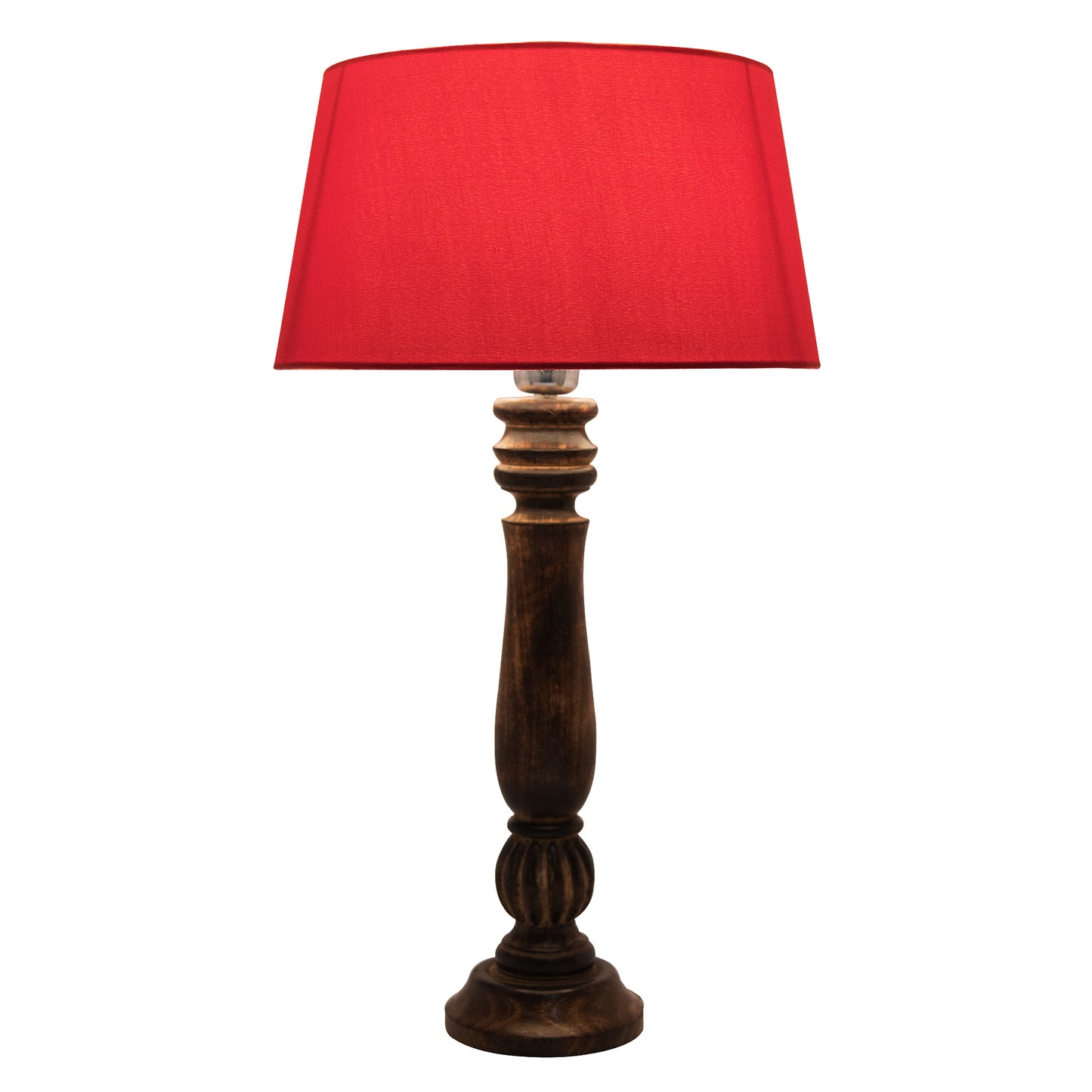 Homesake® Classic Victorian Black Wood Table Lamp with Shade for Home Decor, Living Room, Bedroom, Festive Decor