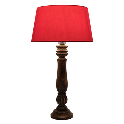 Homesake® Classic Victorian Black Wood Table Lamp with Shade for Home Decor, Living Room, Bedroom, Festive Decor