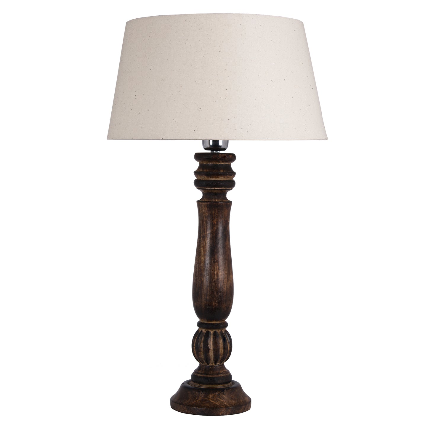 Homesake® Classic Victorian Black Wood Table Lamp with Shade for Home Decor, Living Room, Bedroom, Festive Decor