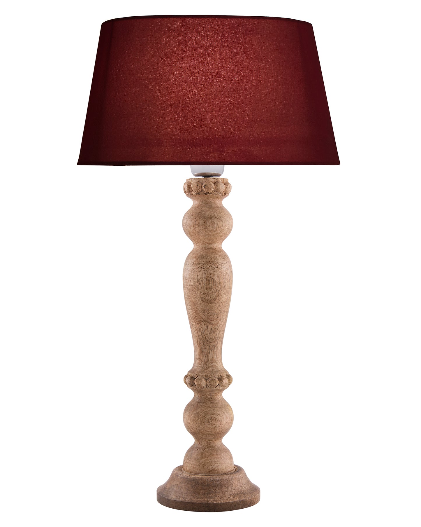 Eureka Polka Natural Wood Table Lamp With Shade