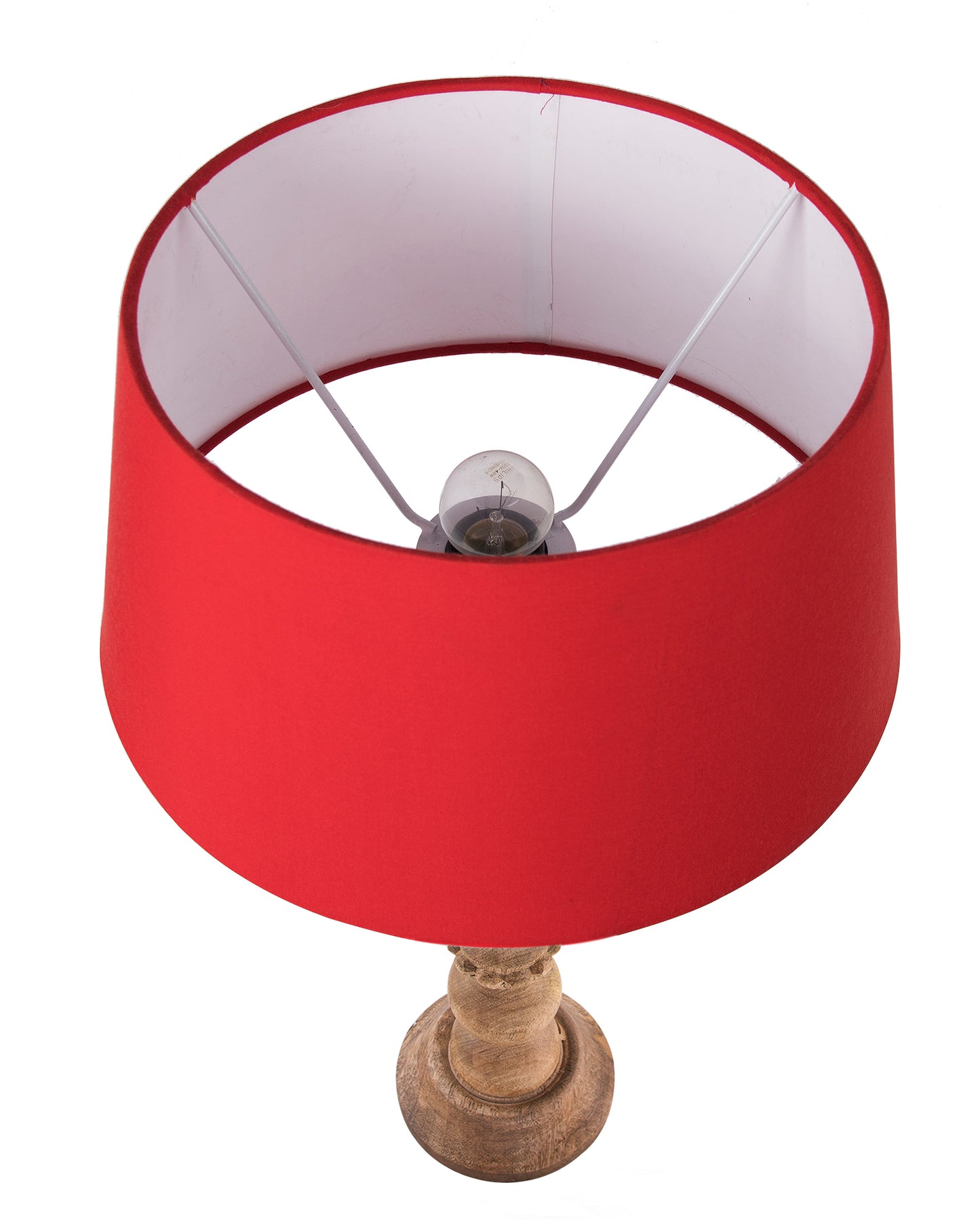 Eureka Polka Natural Wood Table Lamp With Shade