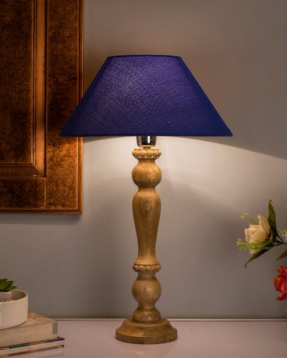 Eureka Polka Natural Wood Table Lamp With Shade