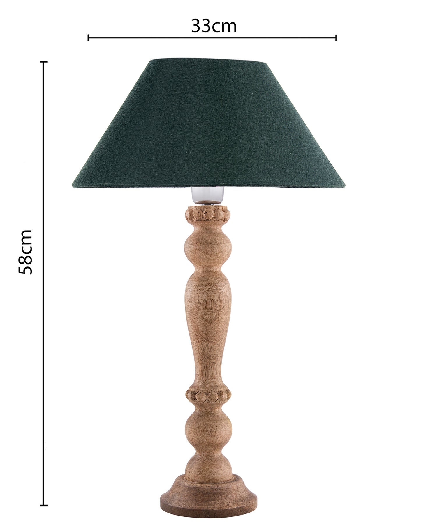 Eureka Polka Natural Wood Table Lamp With Shade