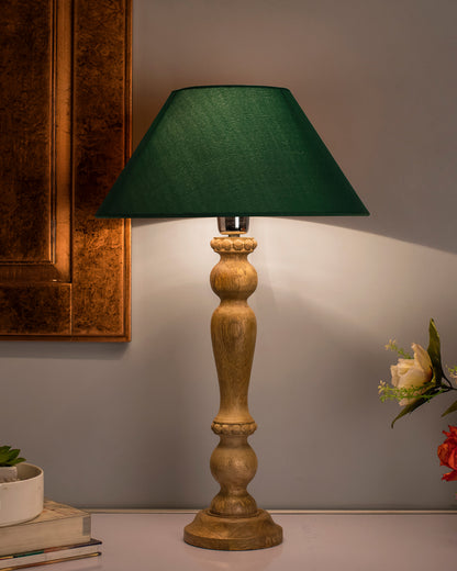 Eureka Polka Natural Wood Table Lamp With Shade