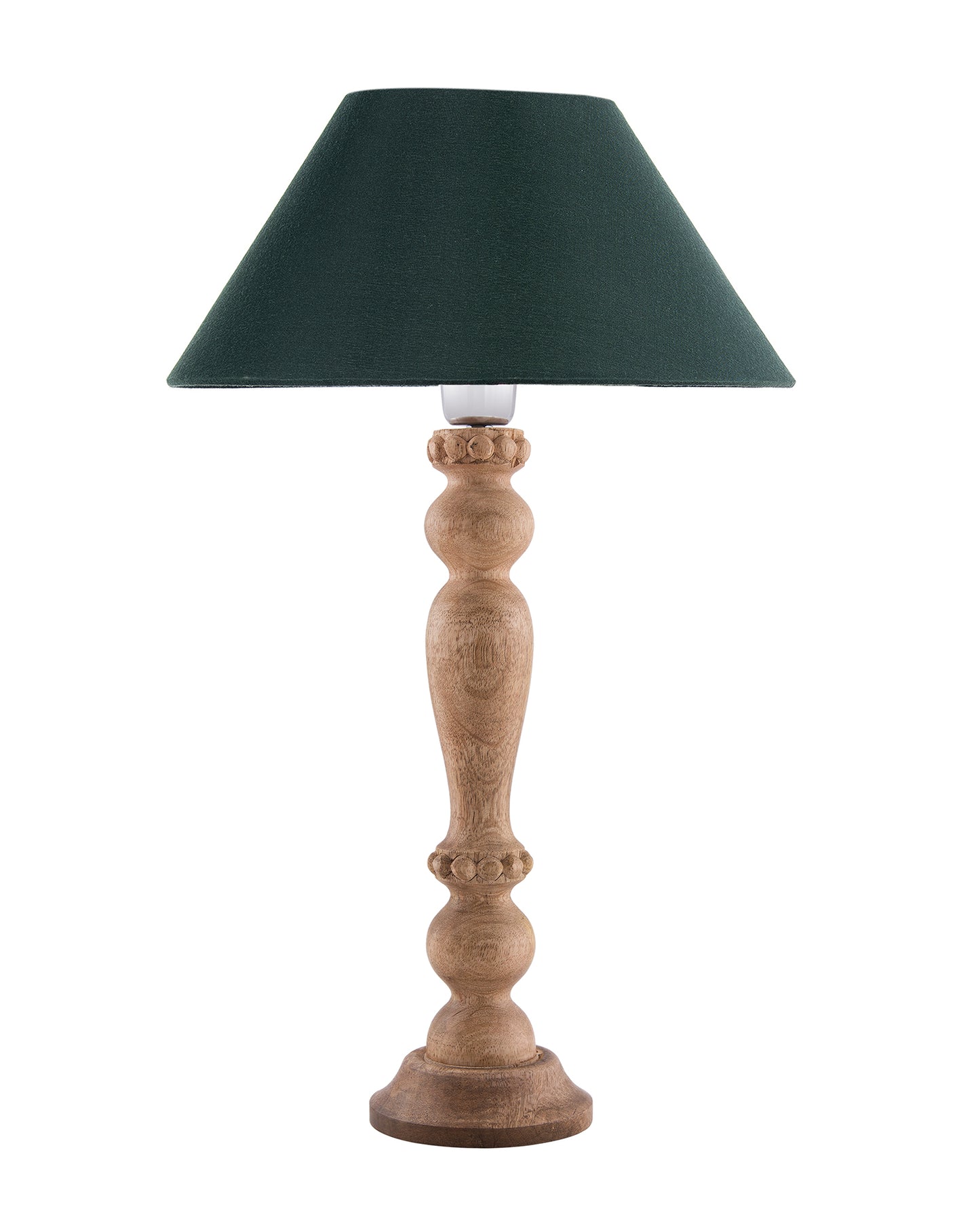 Eureka Polka Natural Wood Table Lamp With Shade