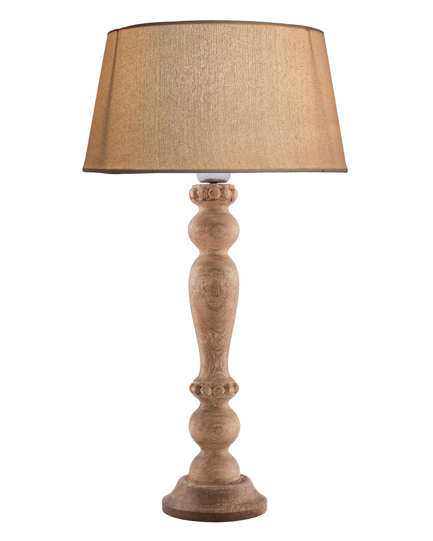 Eureka Polka Natural Wood Table Lamp With Shade