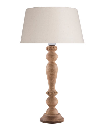 Eureka Polka Natural Wood Table Lamp With Shade