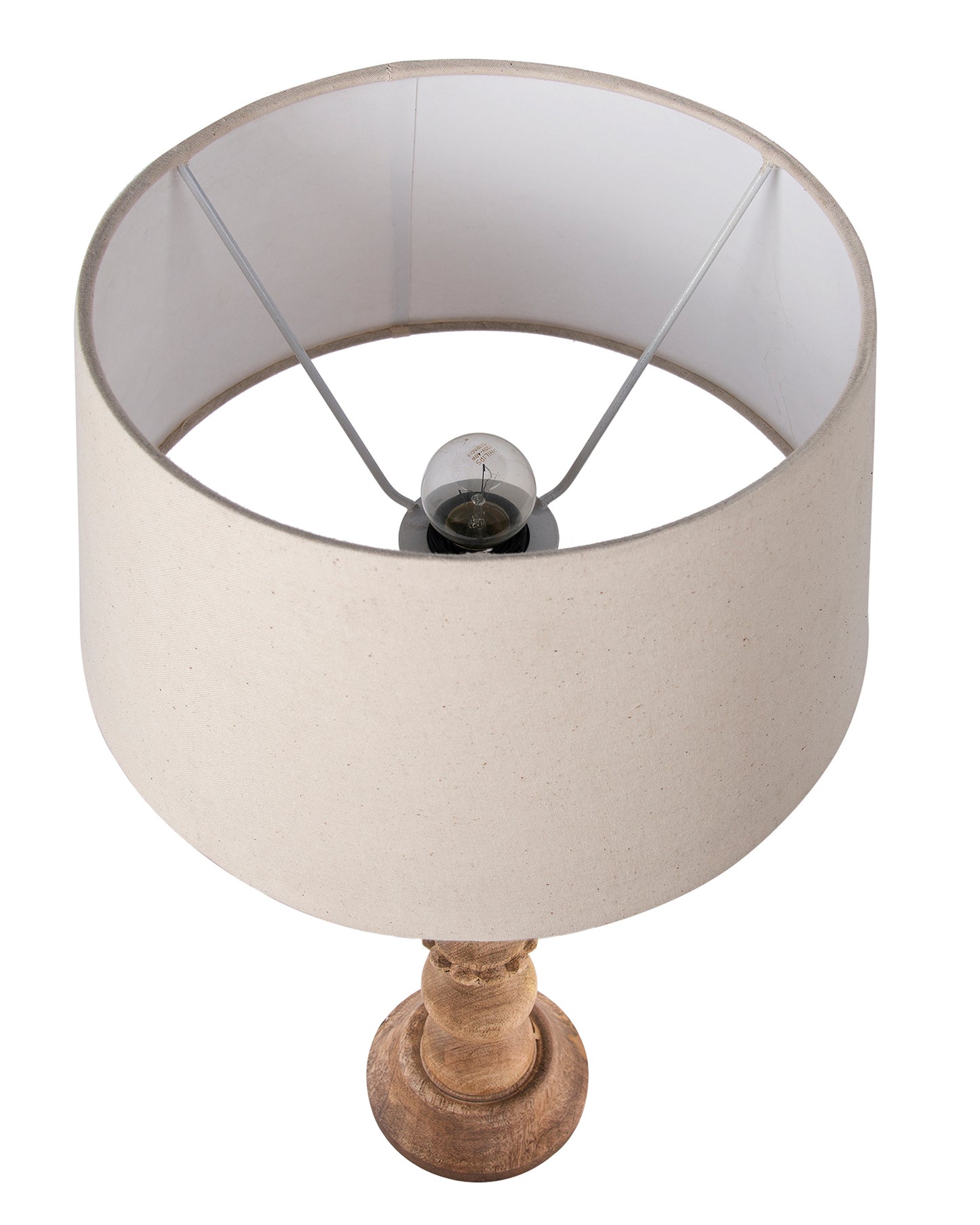 Eureka Polka Natural Wood Table Lamp With Shade