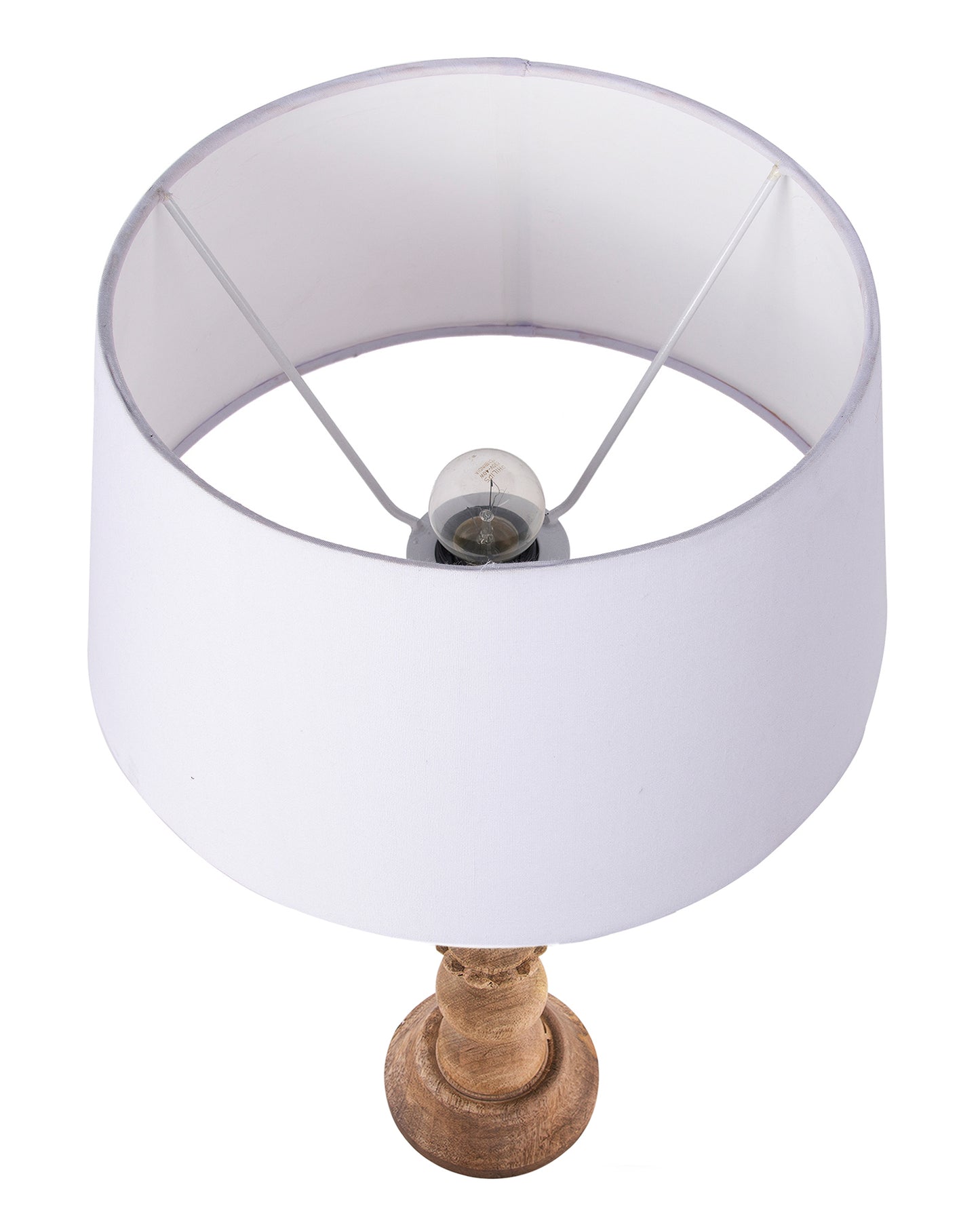 Eureka Polka Natural Wood Table Lamp With Shade