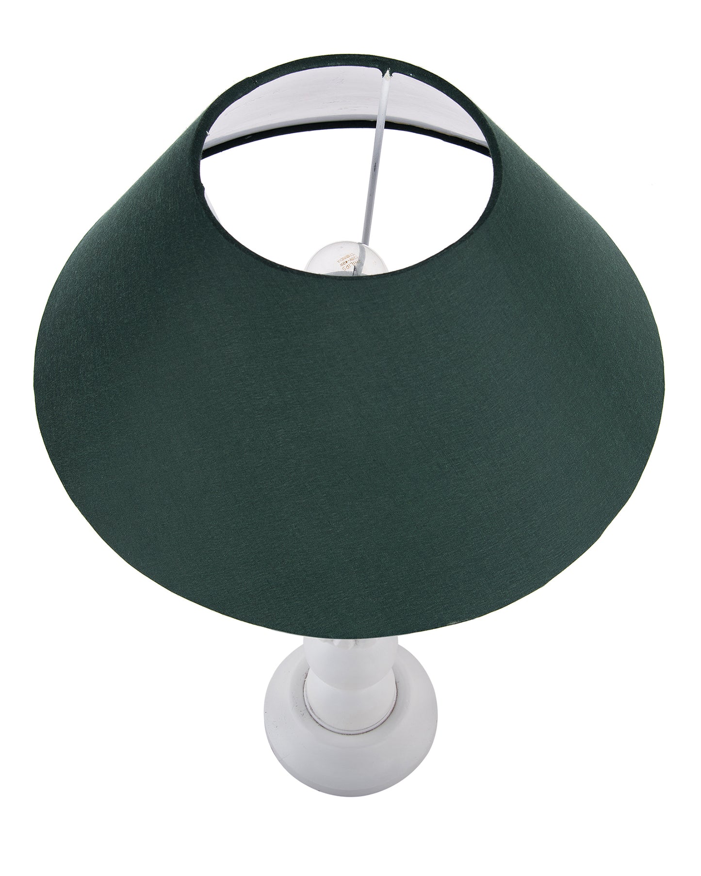 Eureka Polka White Wood Table Lamp With Shade