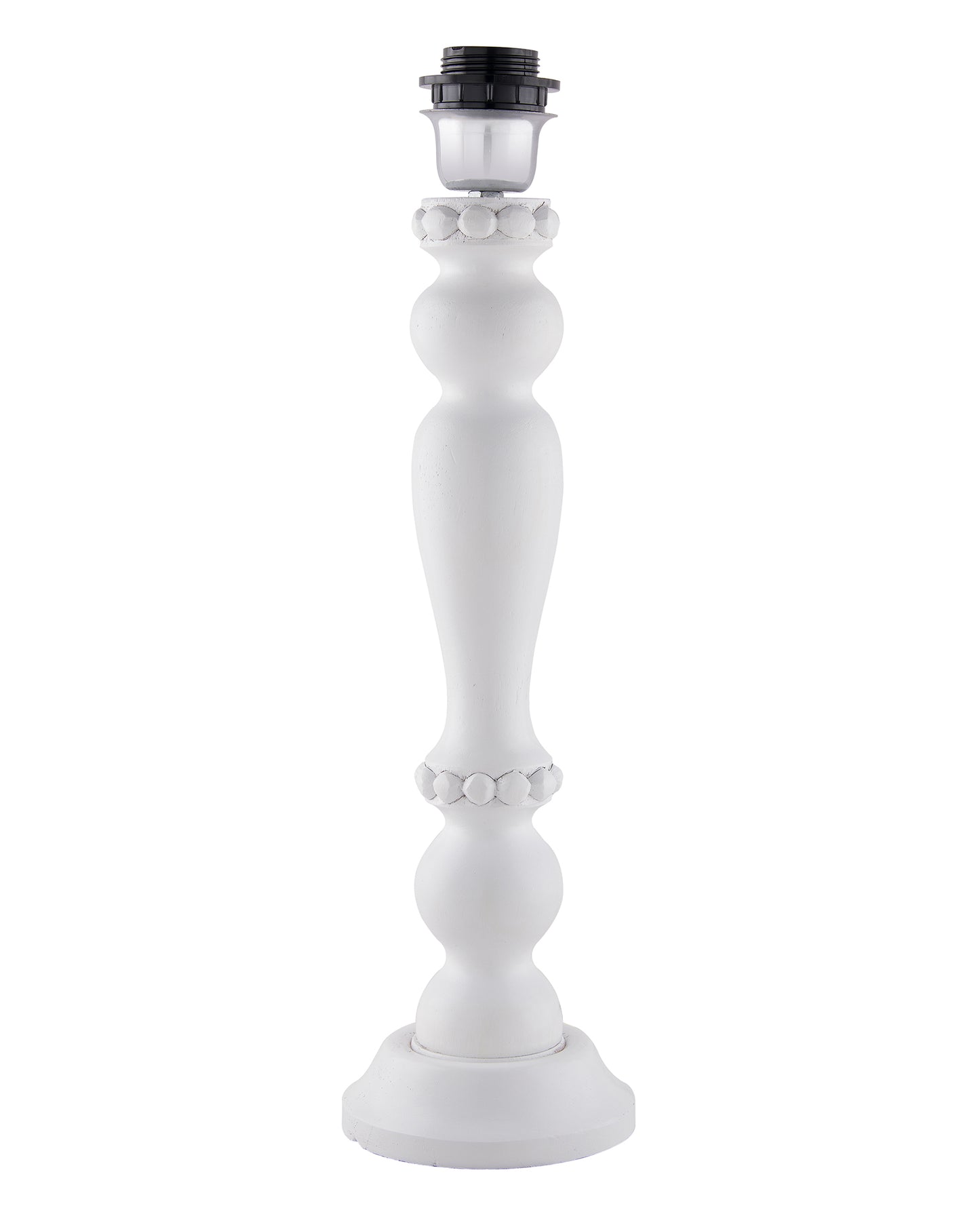 Eureka Polka White Wood Table Lamp With Shade