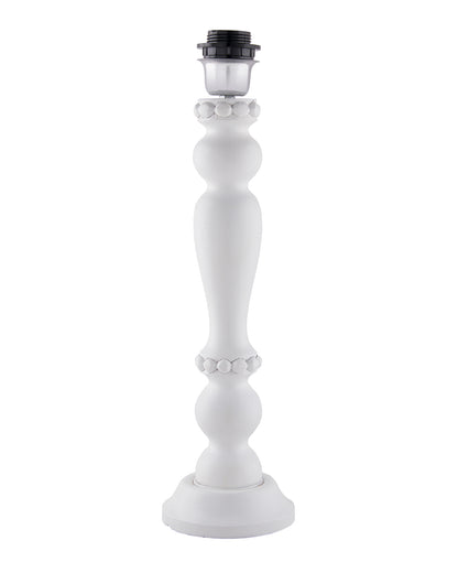 Eureka Polka White Wood Table Lamp With Shade