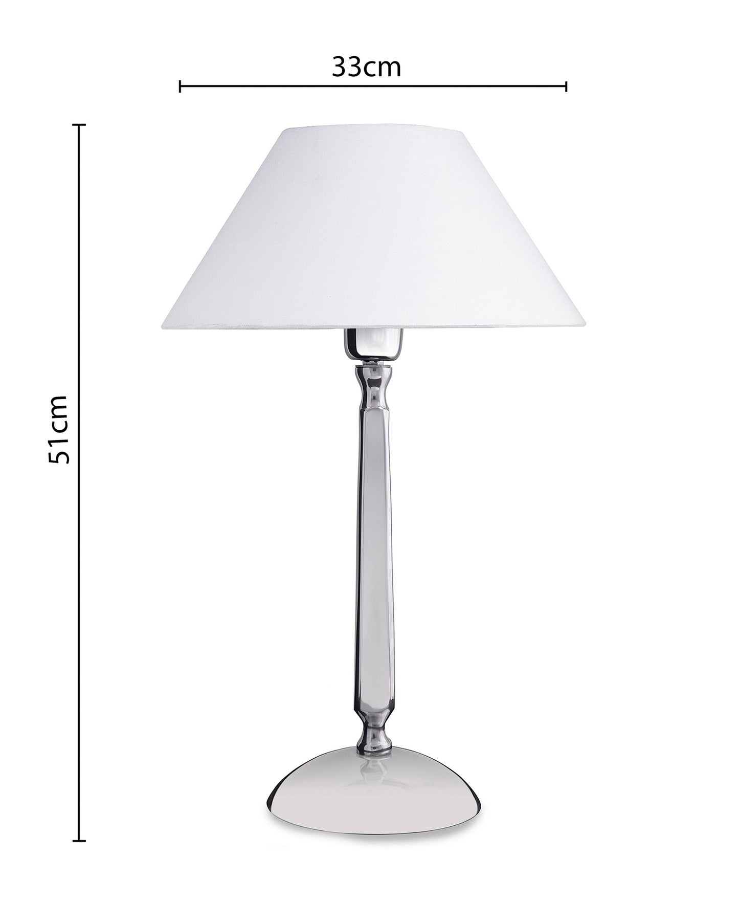 Classic Cubist Chrome Lamp With Shade