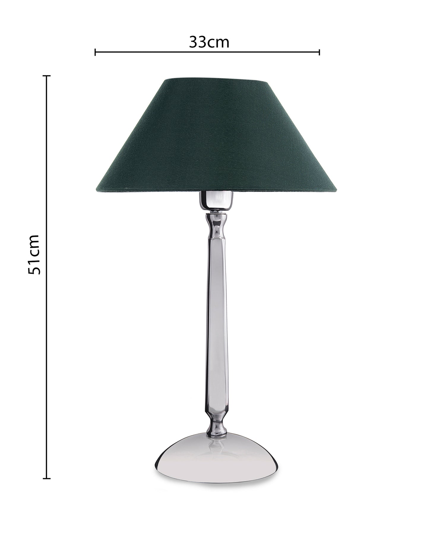 Classic Cubist Chrome Lamp With Shade
