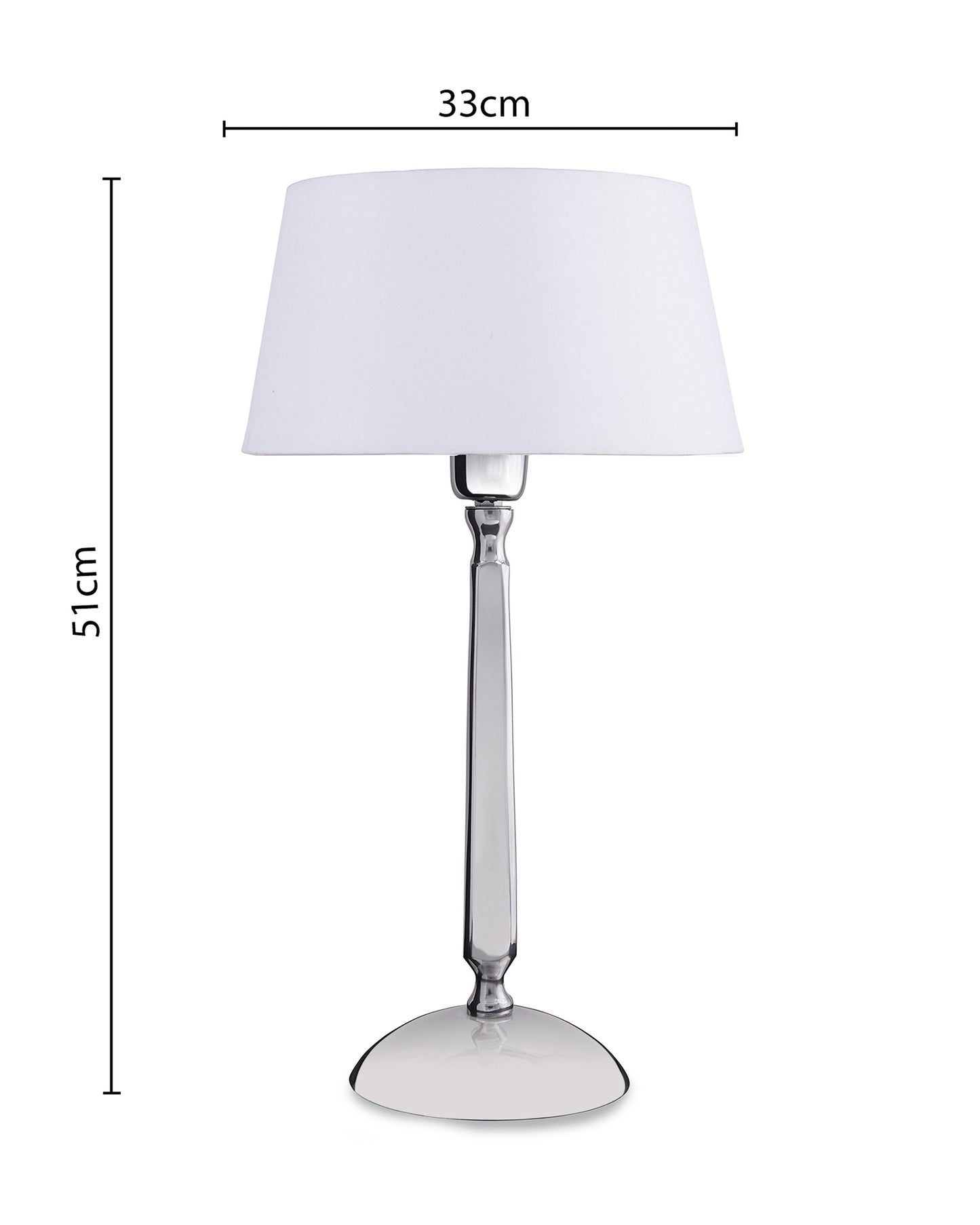Classic Cubist Chrome Lamp With Shade