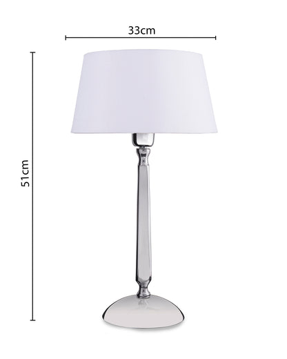 Classic Cubist Chrome Lamp With Shade