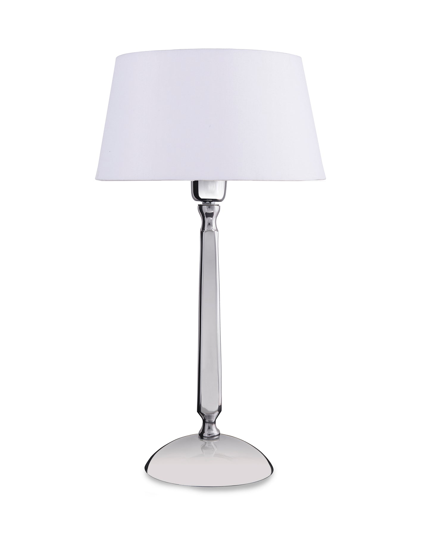 Classic Cubist Chrome Lamp With Shade