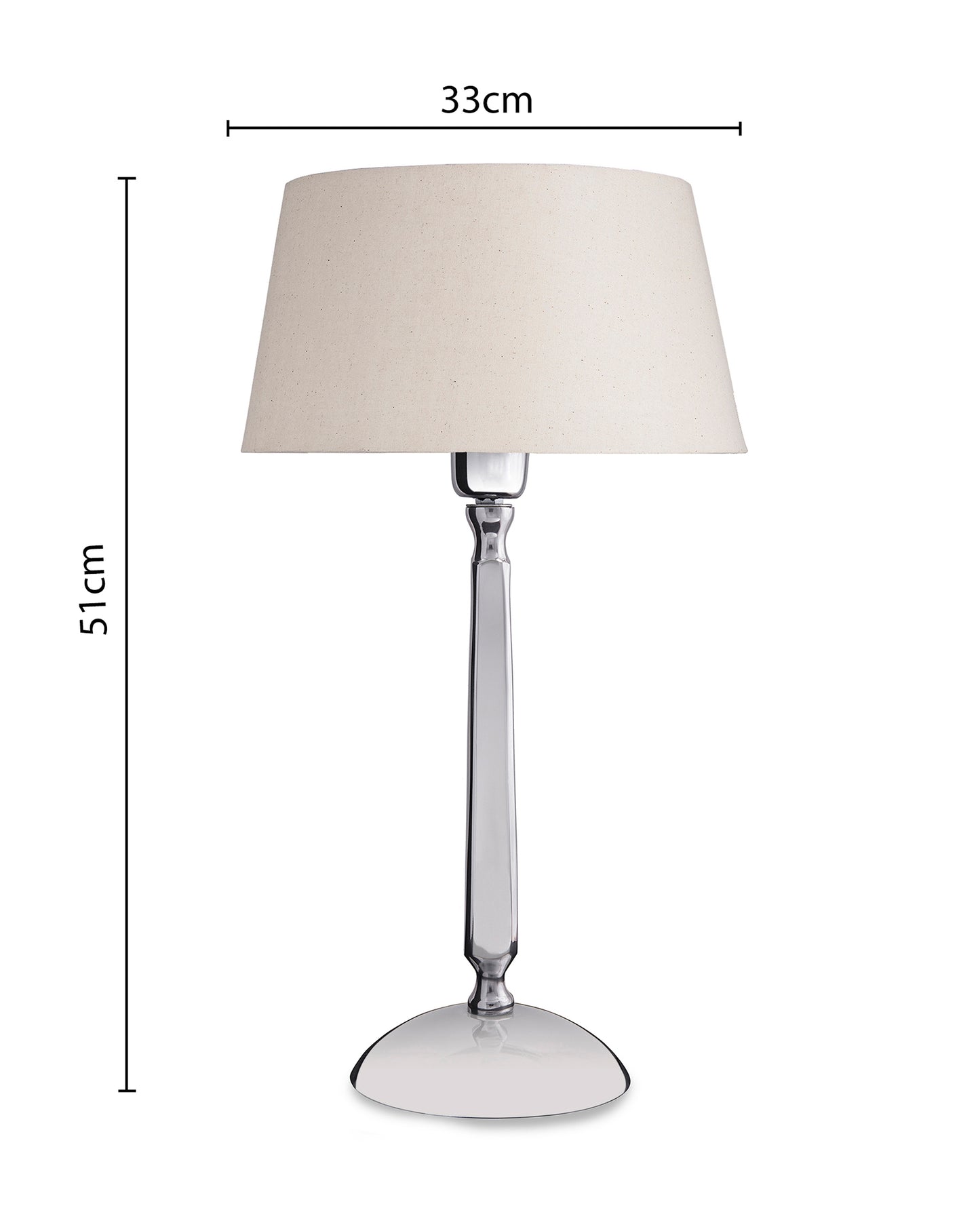Classic Cubist Chrome Lamp With Shade