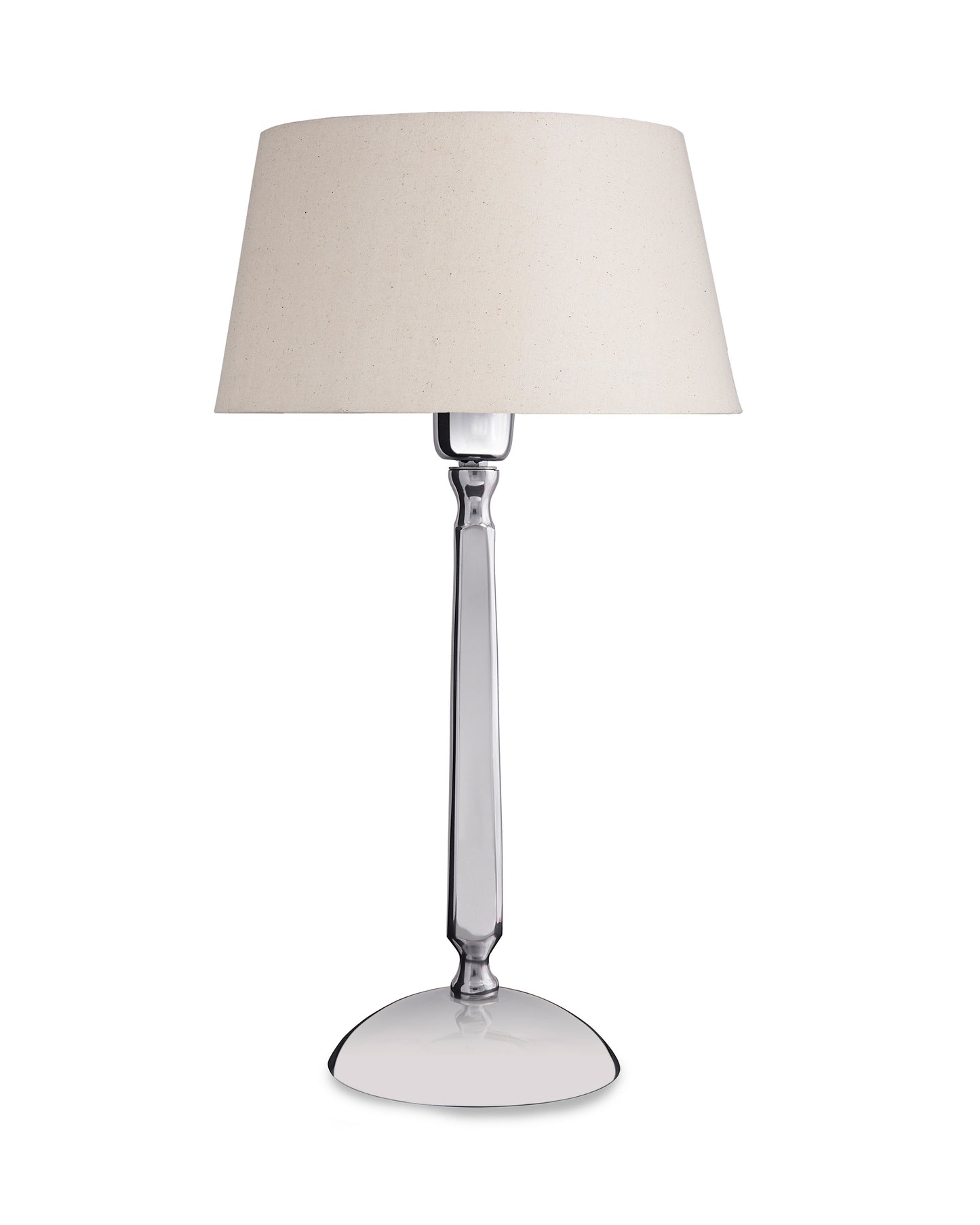 Classic Cubist Chrome Lamp With Shade