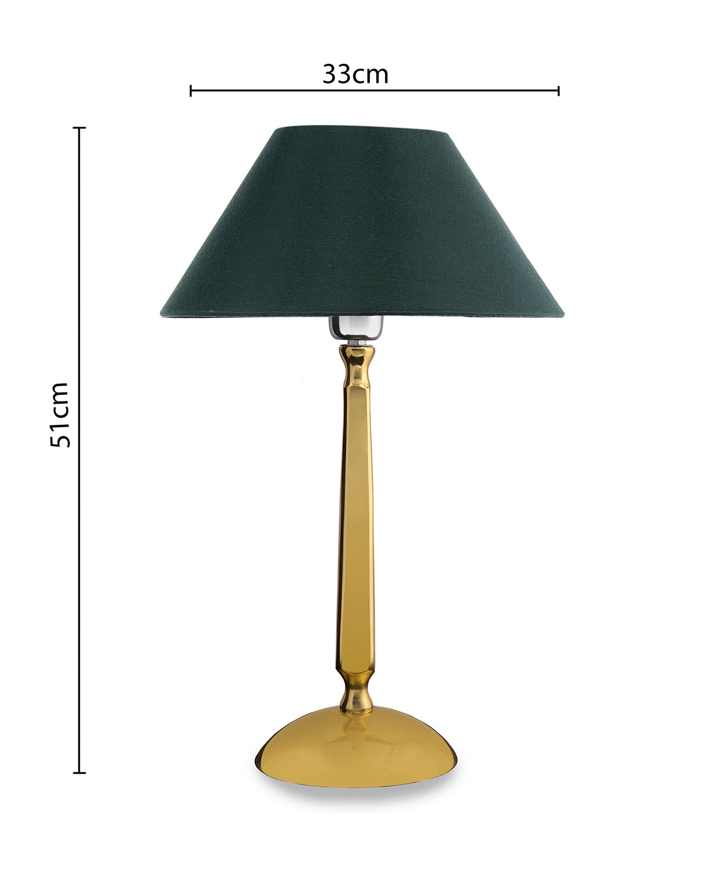 Classic Cubist Gold Brushed Lamp With Shade