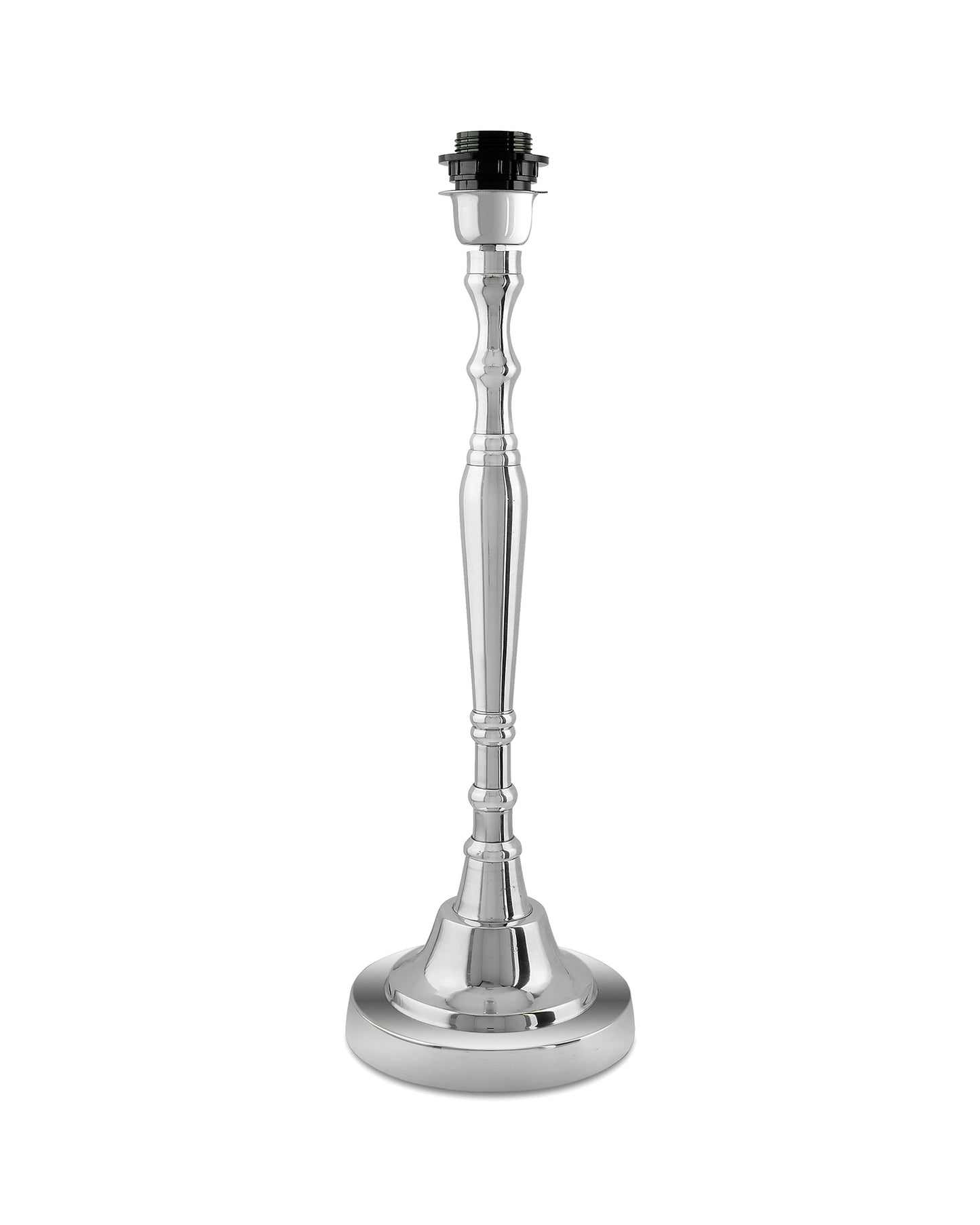 Imperial nickel brushed lamp with shade
