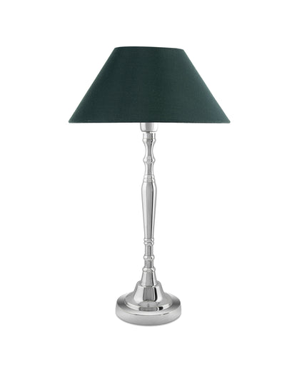 Imperial nickel brushed lamp with shade