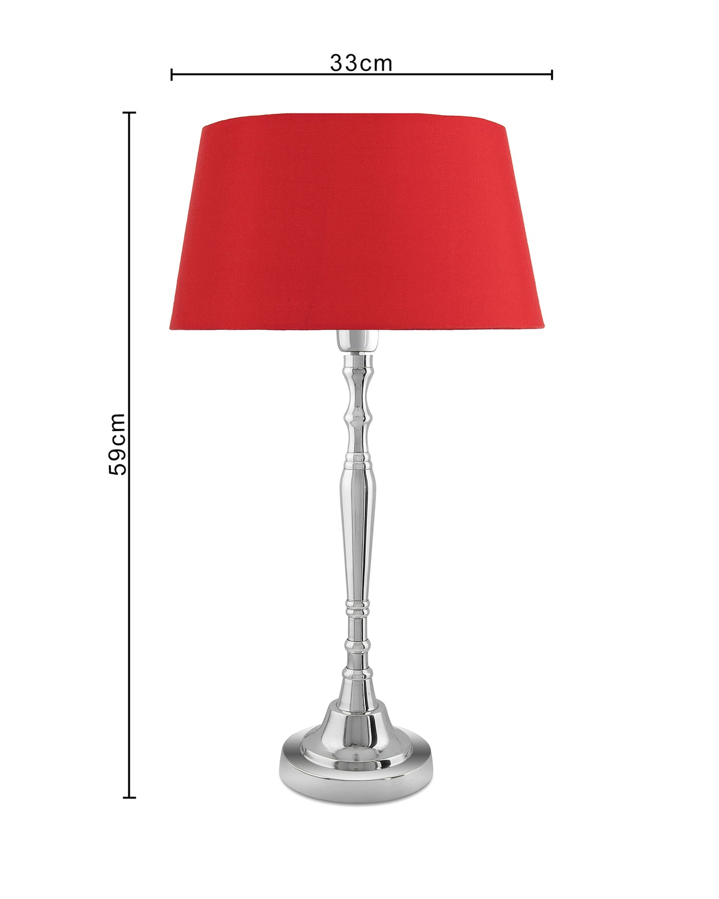 Imperial nickel brushed lamp with shade