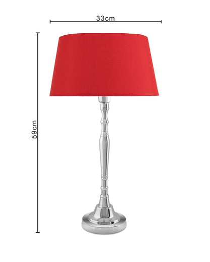 Imperial nickel brushed lamp with shade