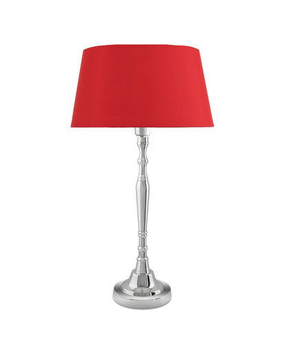 Imperial nickel brushed lamp with shade