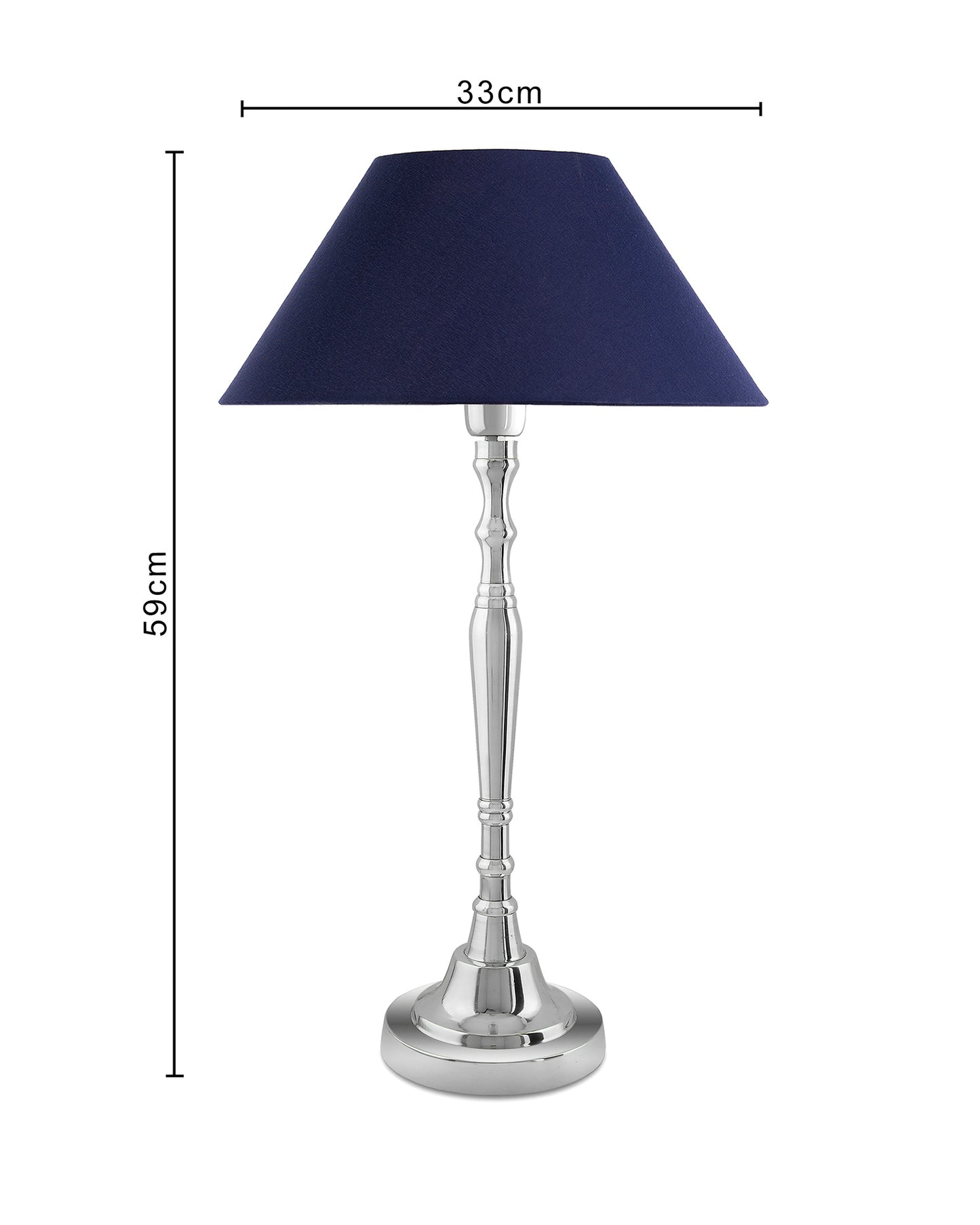 Imperial nickel brushed lamp with shade