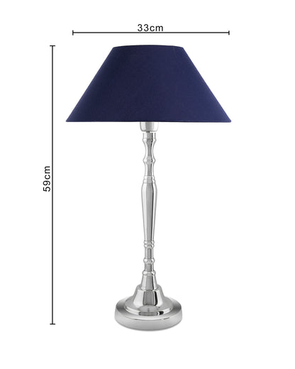Imperial nickel brushed lamp with shade