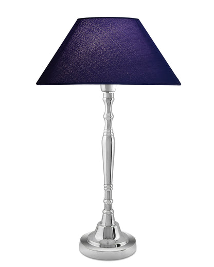 Imperial nickel brushed lamp with shade