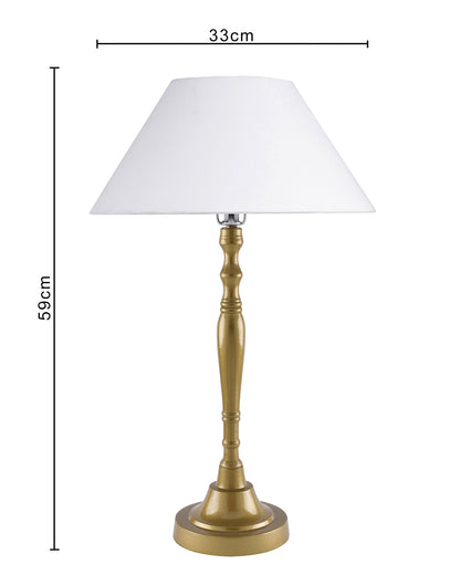 Imperial gold brushed lamp with shade