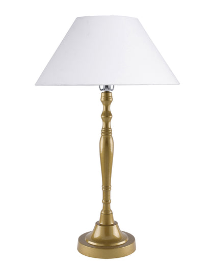 Imperial gold brushed lamp with shade