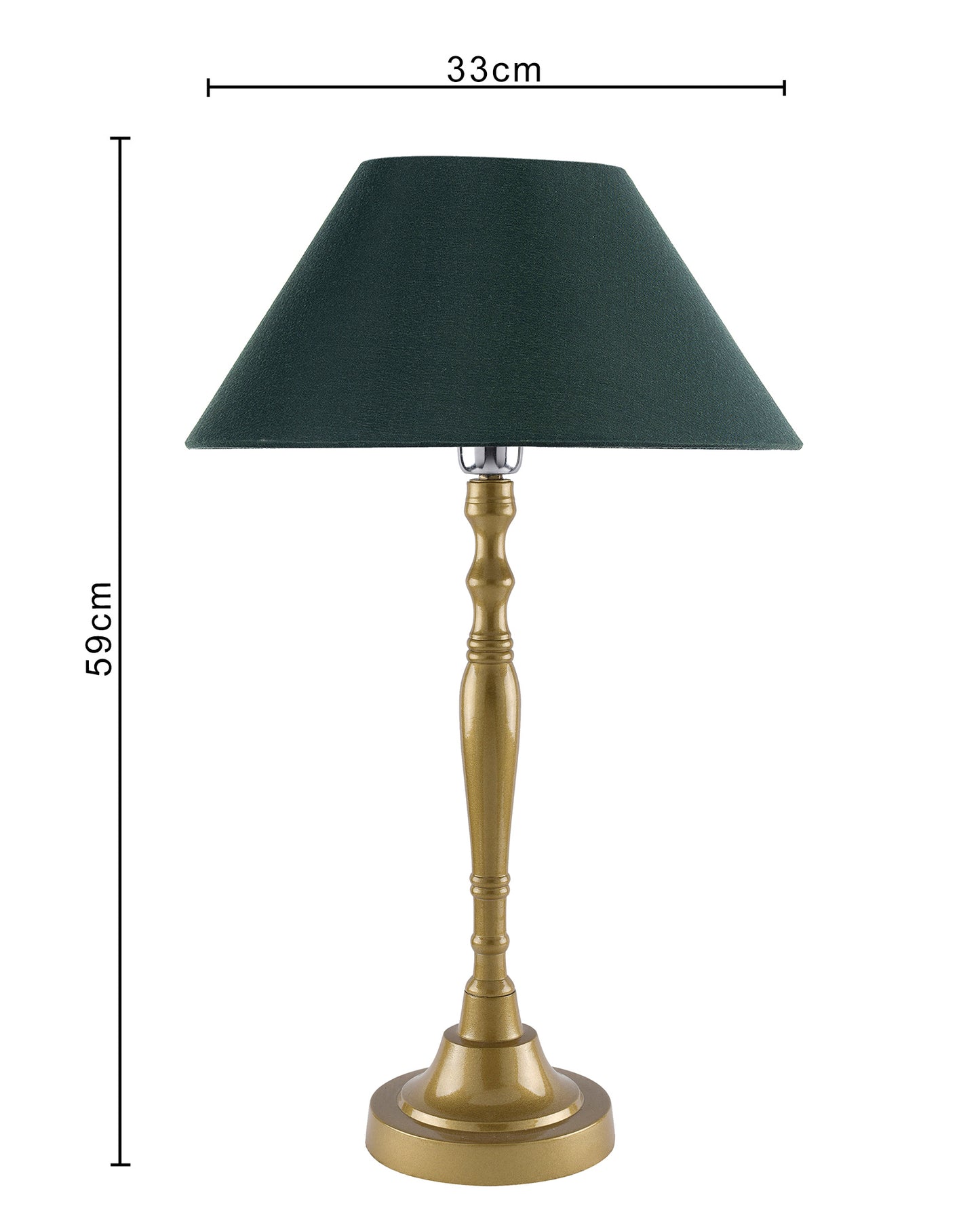 Imperial gold brushed lamp with shade