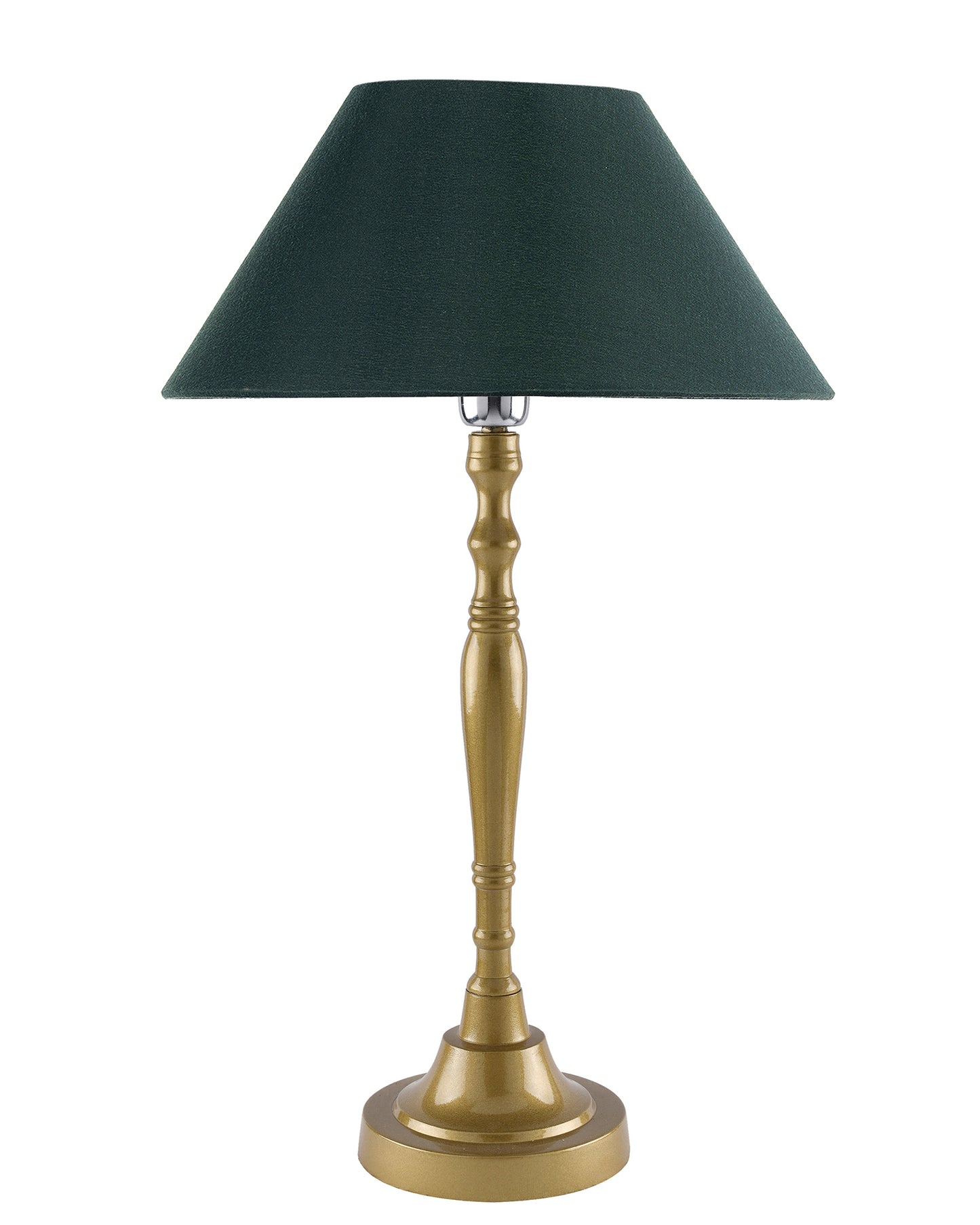 Imperial gold brushed lamp with shade