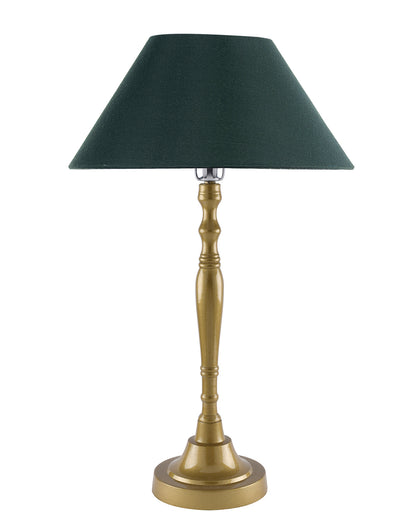 Imperial gold brushed lamp with shade
