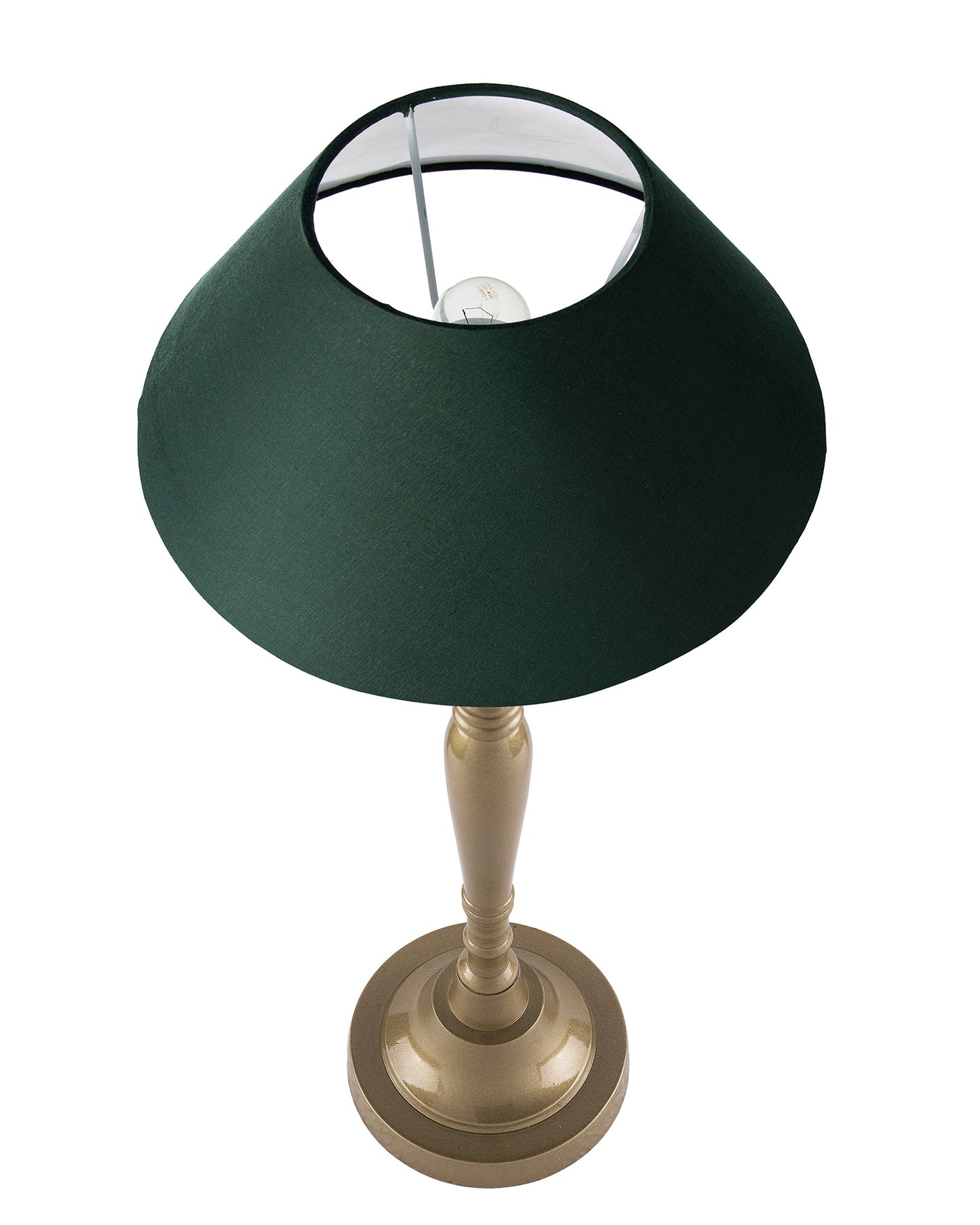 Imperial gold brushed lamp with shade