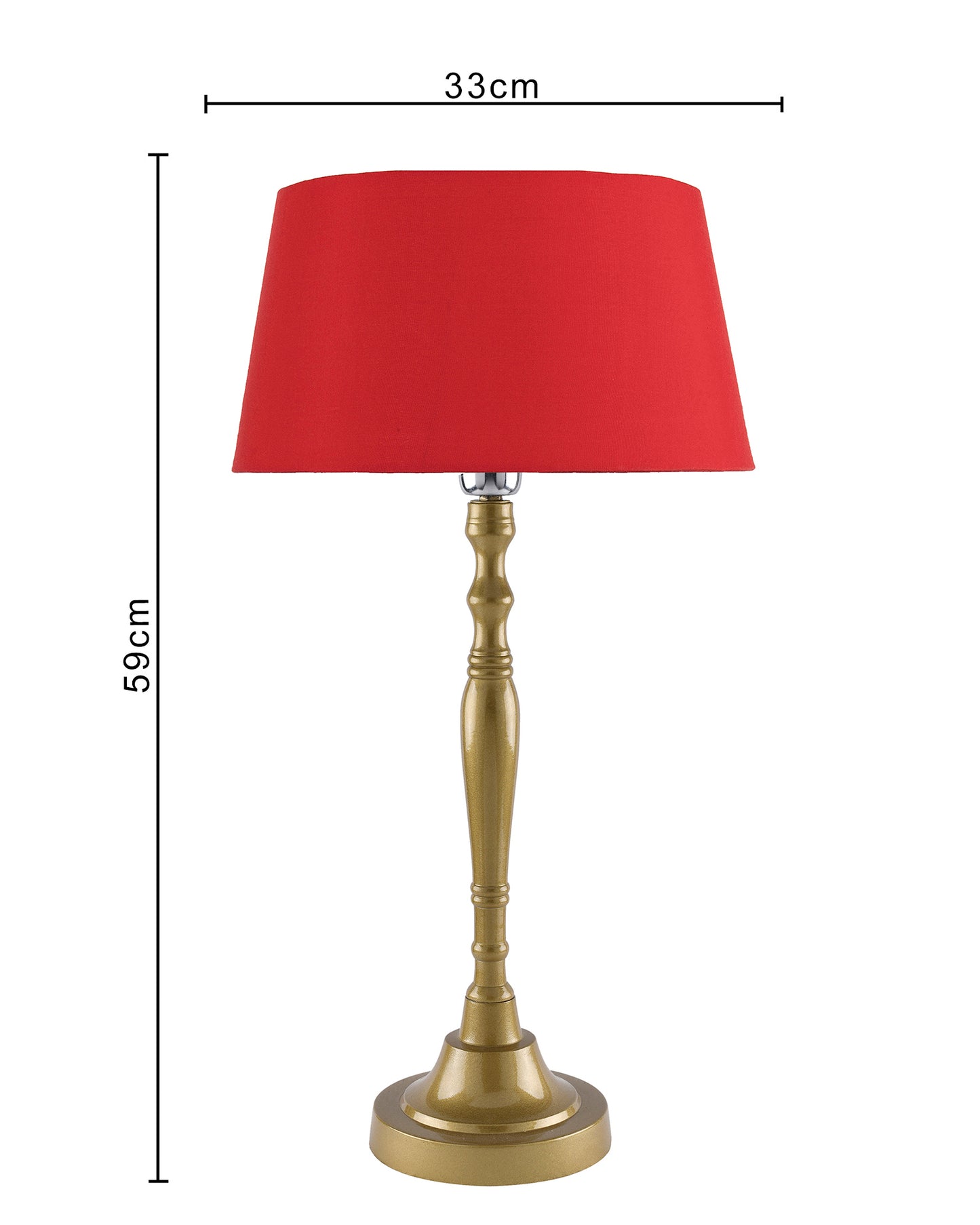 Imperial gold brushed lamp with shade