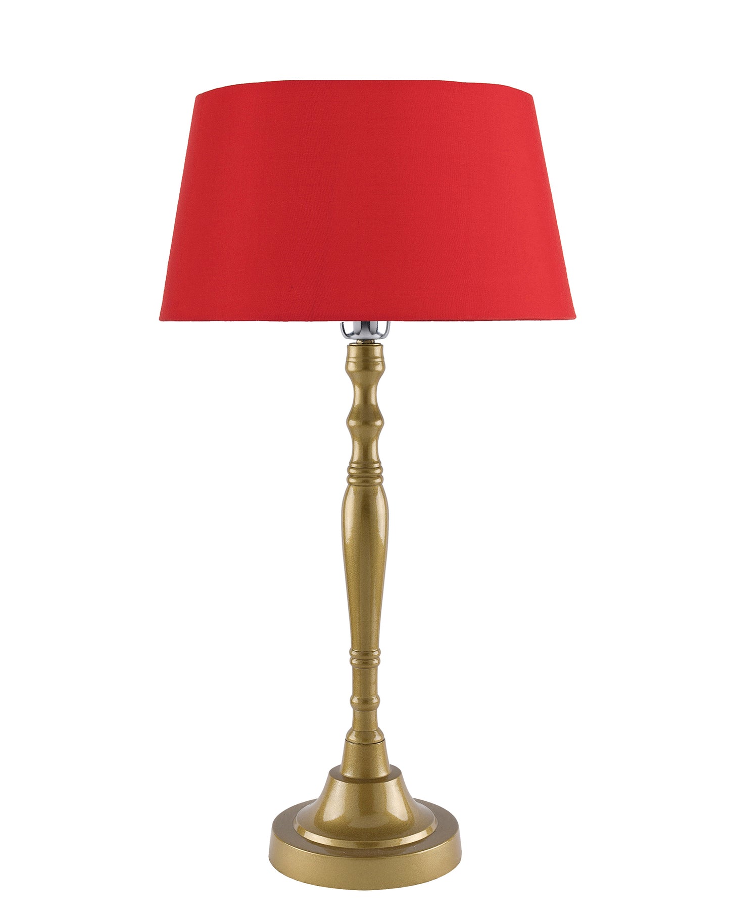 Imperial gold brushed lamp with shade