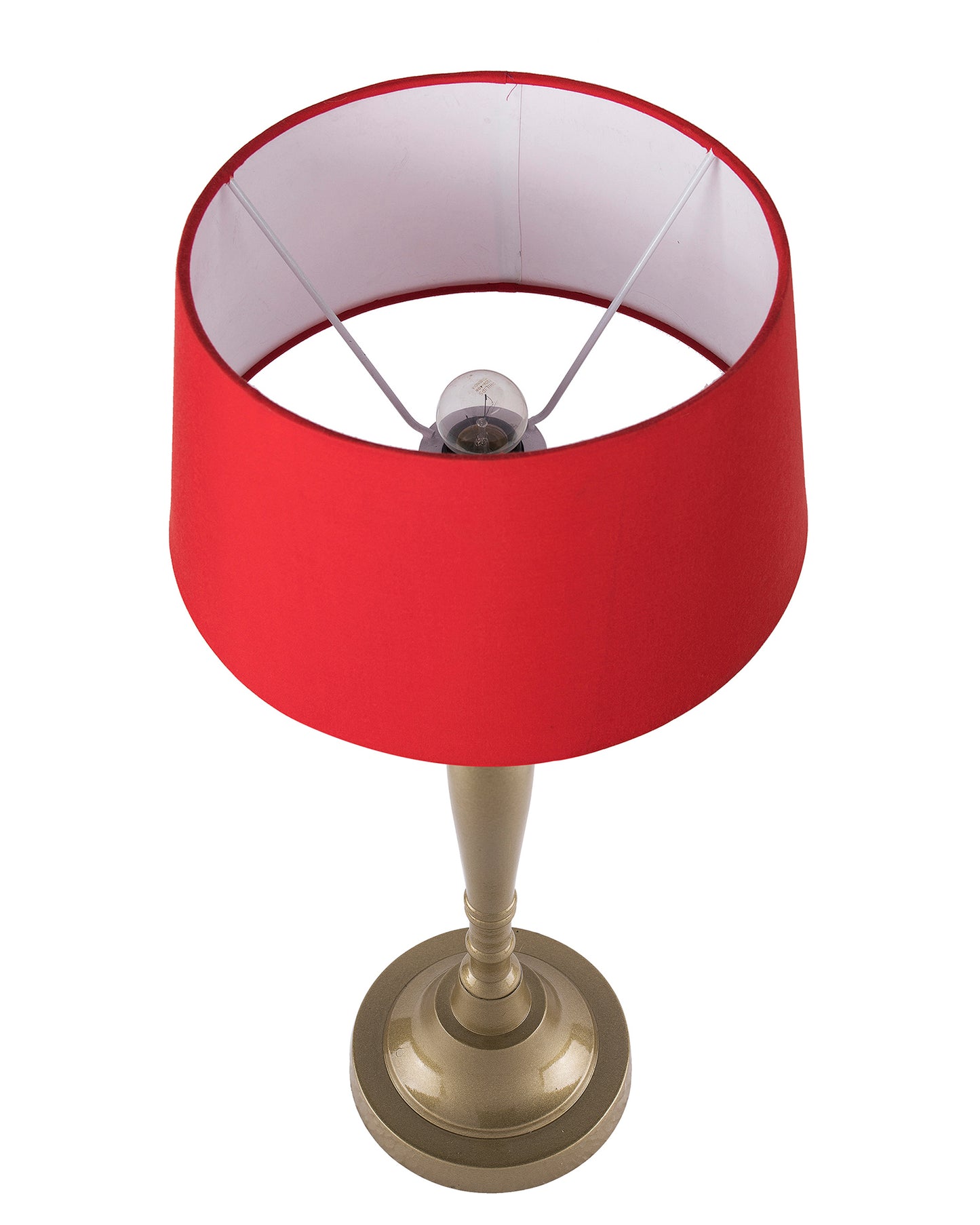 Imperial gold brushed lamp with shade
