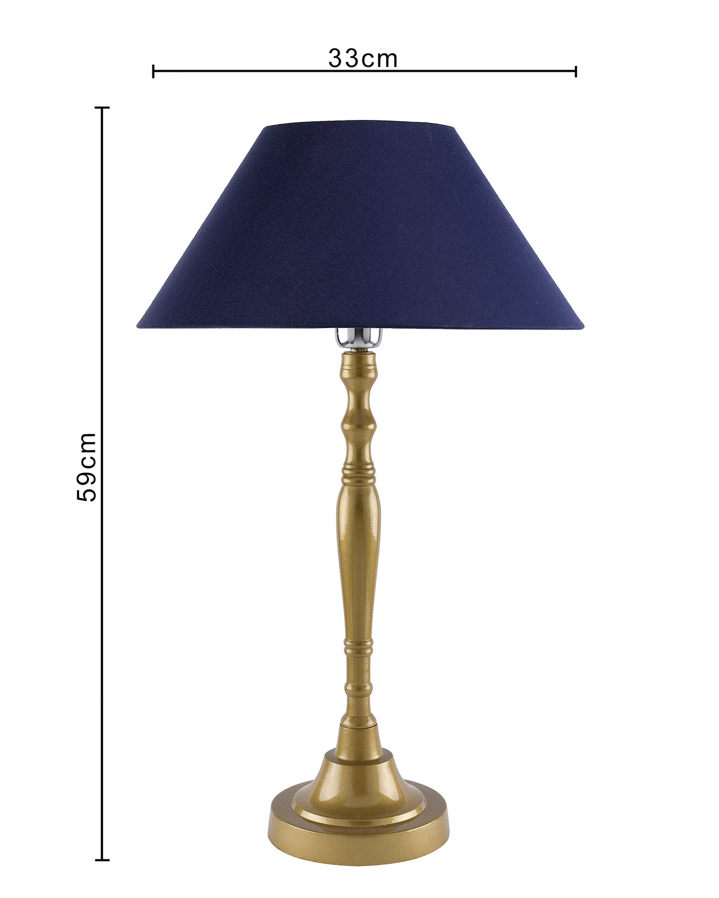 Imperial gold brushed lamp with shade