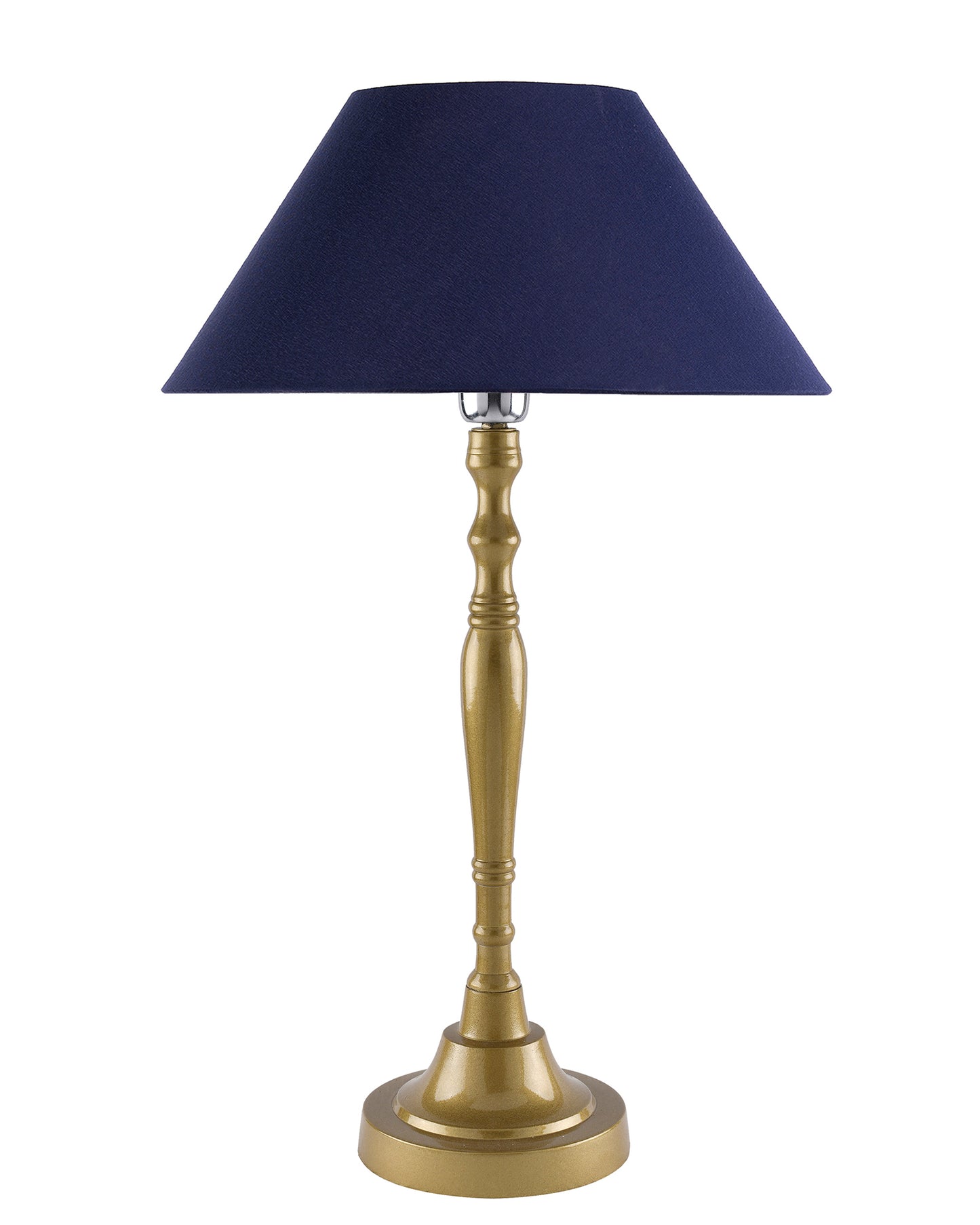 Imperial gold brushed lamp with shade
