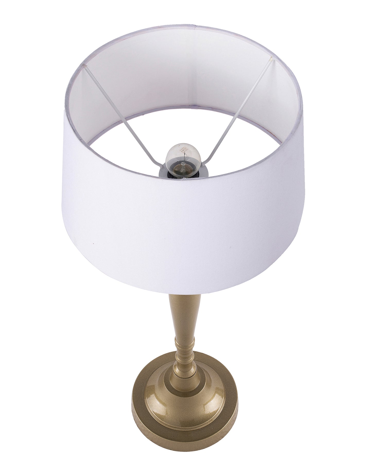 Imperial gold brushed lamp with shade