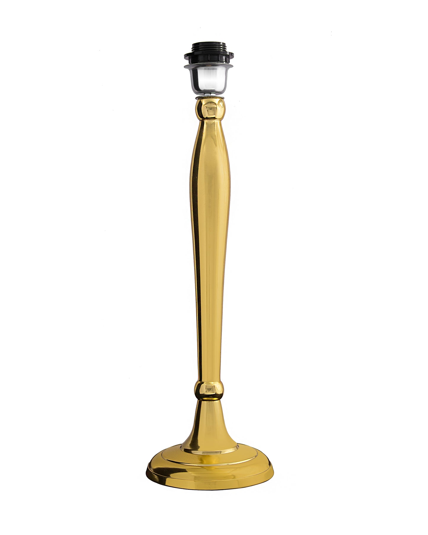 Royal Ovoid gold brushed lamp with shade